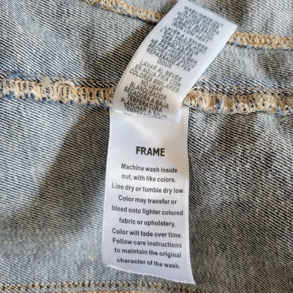 FRAME // ltd ed le slim denim jacket in medium blue denim shore coast - Picture 16 of 16